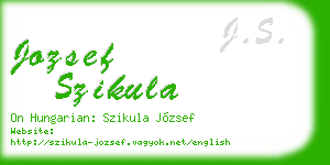jozsef szikula business card