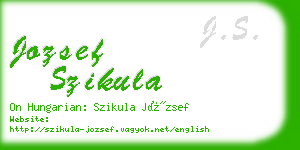 jozsef szikula business card